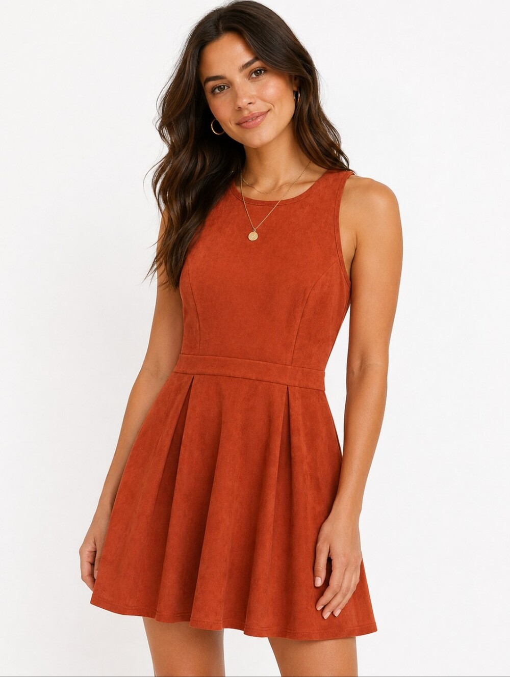 Altar'd State Rust Orange Mini Dress